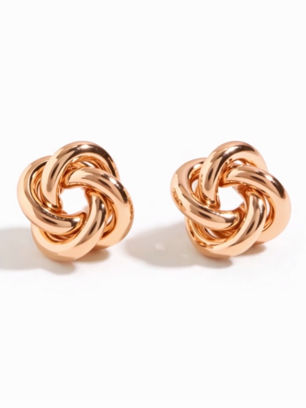 New! Adeline Gold Plated Twist Knot Post Earrings (1032) NWOT